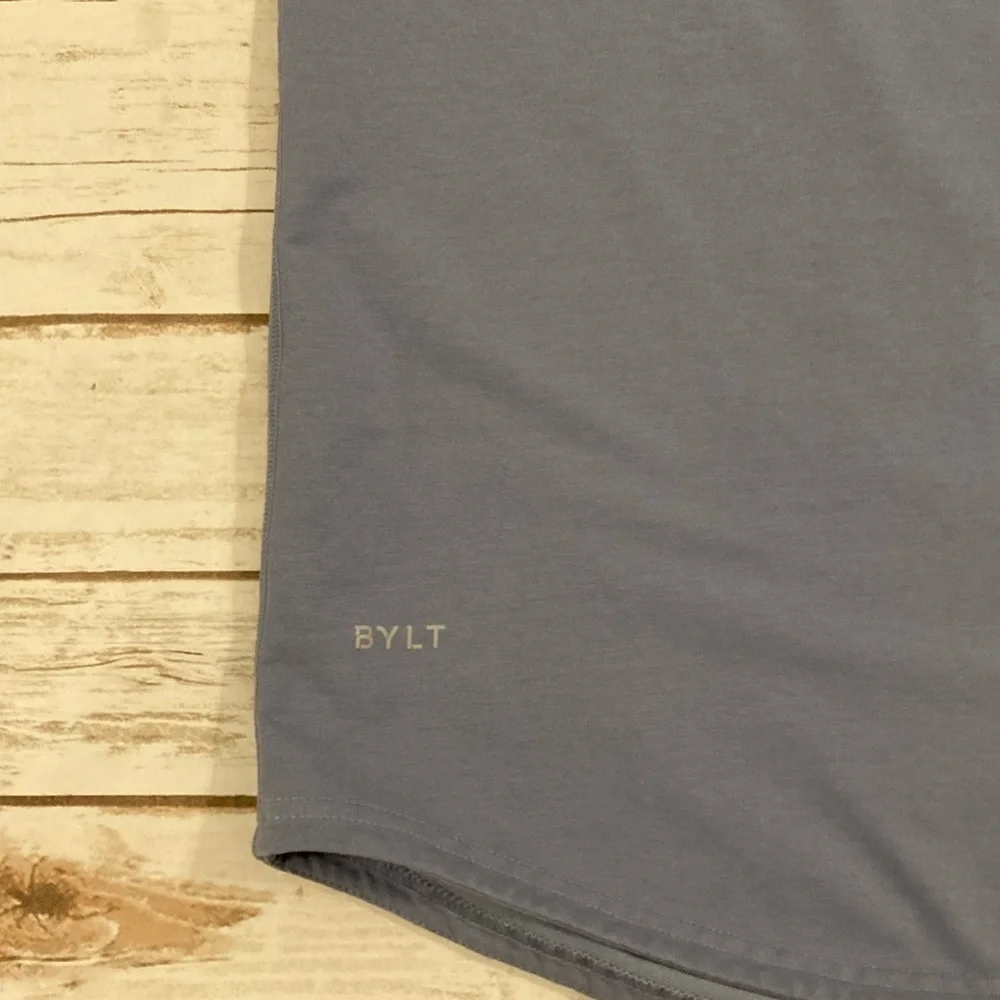 BYLT Basics Drop-Cut Lux Shirt Blue Medium